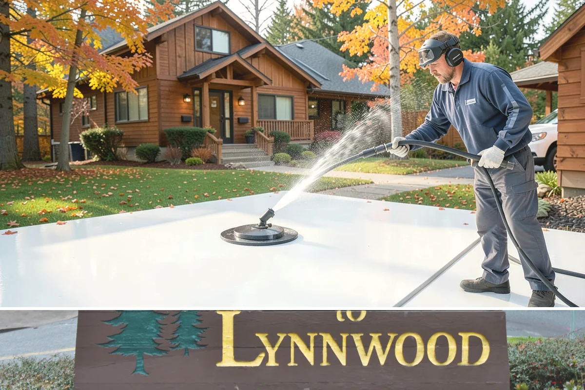 Asphalt Driveway Cleaning in Lynnwood, Snohomish County, WA - Warm, dry days are best so the porous asphalt can dry fully after cleaning.