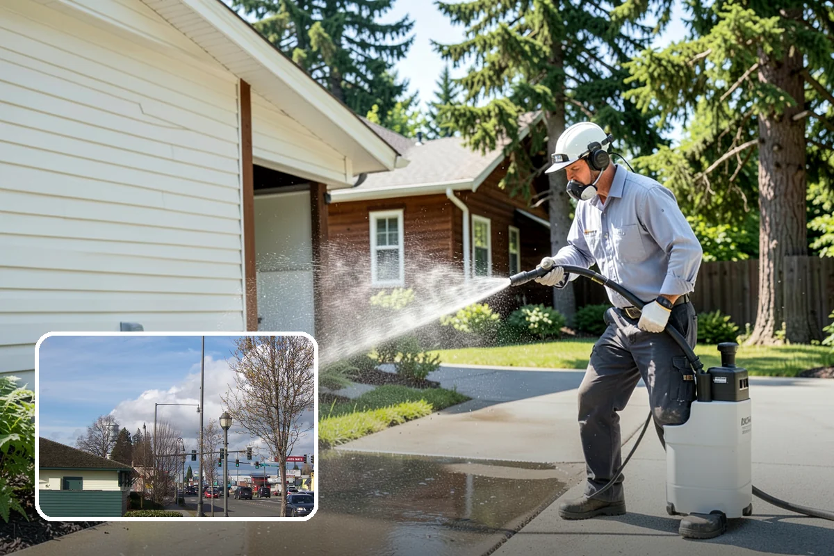 Asphalt Driveway Cleaning in Marysville, Snohomish County, WA - Cleans without dislodging asphalt aggregate
