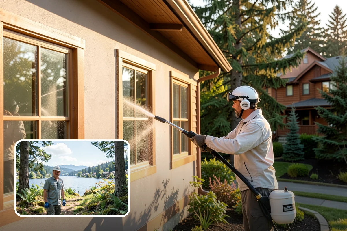 Asphalt Driveway Cleaning in Milton, King County, WA - Cleans without dislodging asphalt aggregate