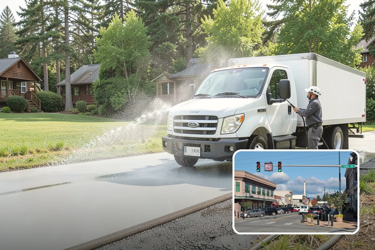 Asphalt Driveway Cleaning in Monroe, Snohomish County, WA - Cleans without dislodging asphalt aggregate