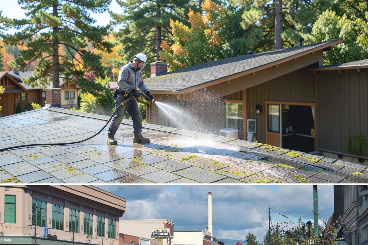 Asphalt Driveway Cleaning in Monroe, Snohomish County, WA - Warm, dry days are best so the porous asphalt can dry fully after cleaning.