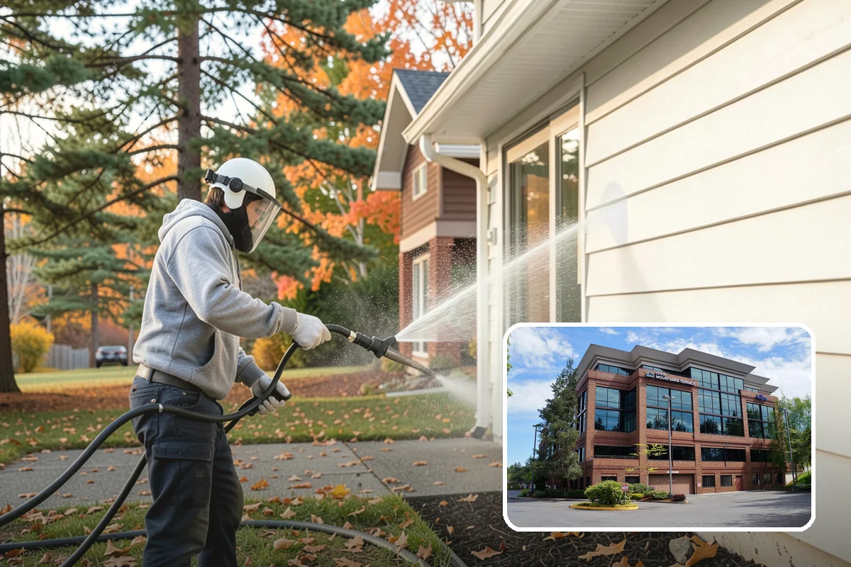 Asphalt Driveway Cleaning in Mountlake Terrace, Snohomish County, WA - Cleans without dislodging asphalt aggregate