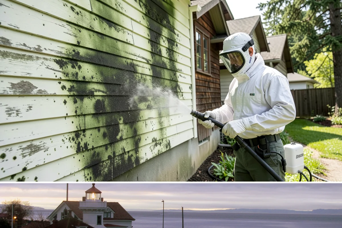 Asphalt Driveway Cleaning in Mukilteo, Snohomish County, WA - Warm, dry days are best so the porous asphalt can dry fully after cleaning.