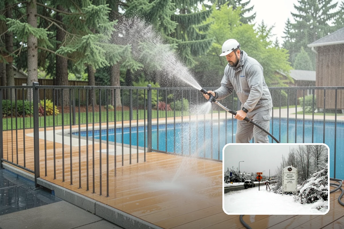 Asphalt Driveway Cleaning in Newcastle, King County, WA - Cleans without dislodging asphalt aggregate