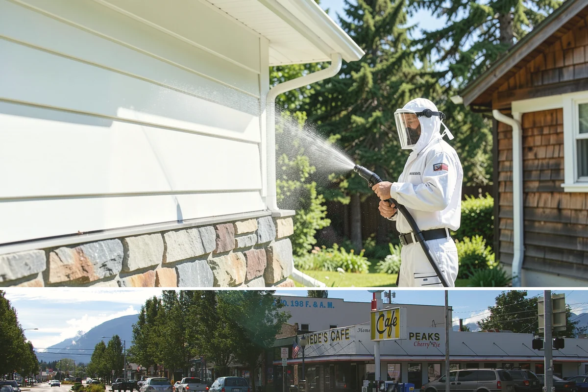 Asphalt Driveway Cleaning in North Bend, King County, WA - Warm, dry days are best so the porous asphalt can dry fully after cleaning.