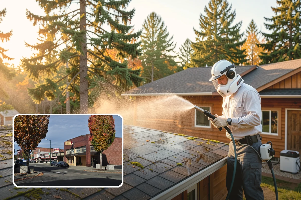 Asphalt Driveway Cleaning in Puyallup, Pierce County, WA - Cleans without dislodging asphalt aggregate
