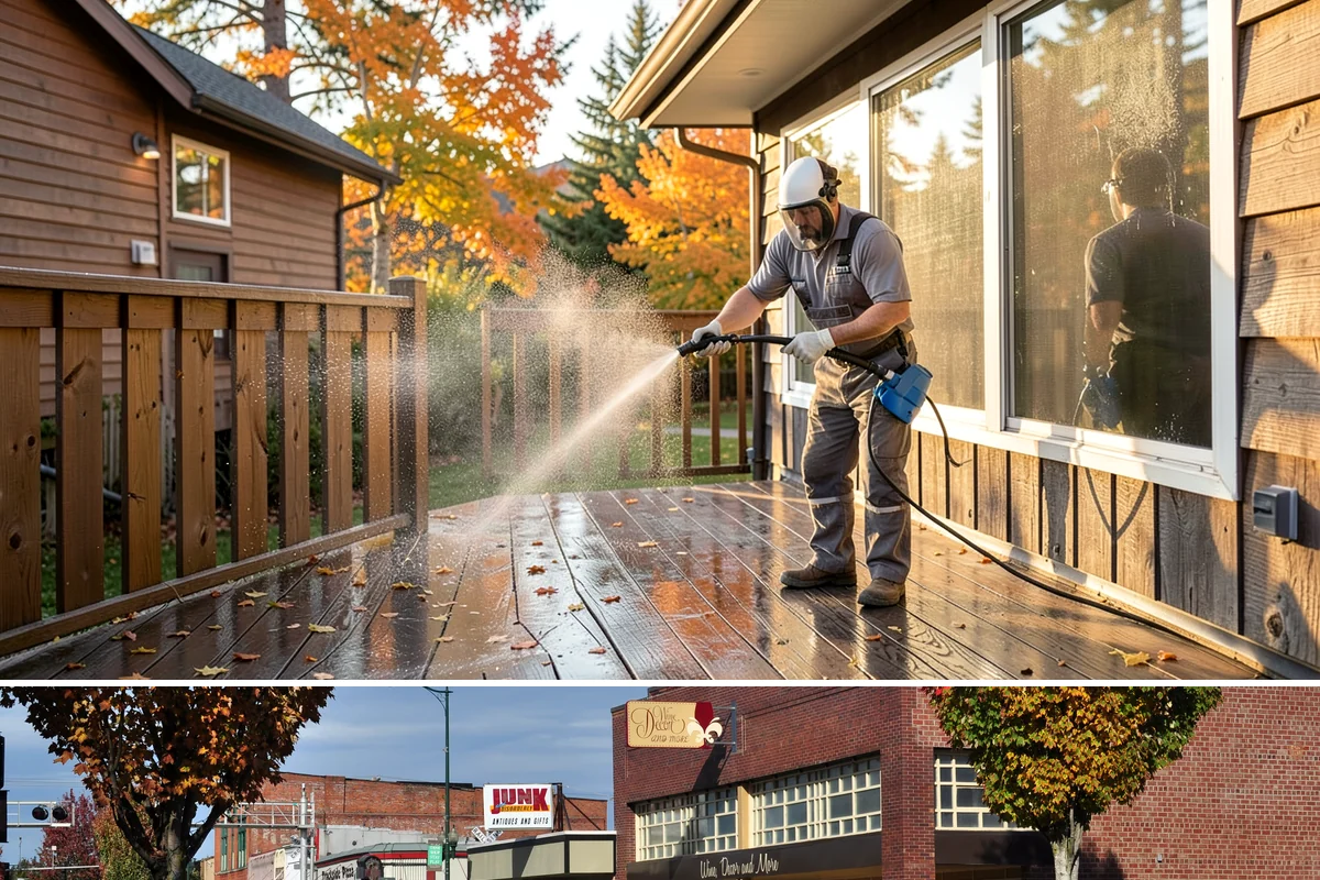 Asphalt Driveway Cleaning in Puyallup, Pierce County, WA - Warm, dry days are best so the porous asphalt can dry fully after cleaning.