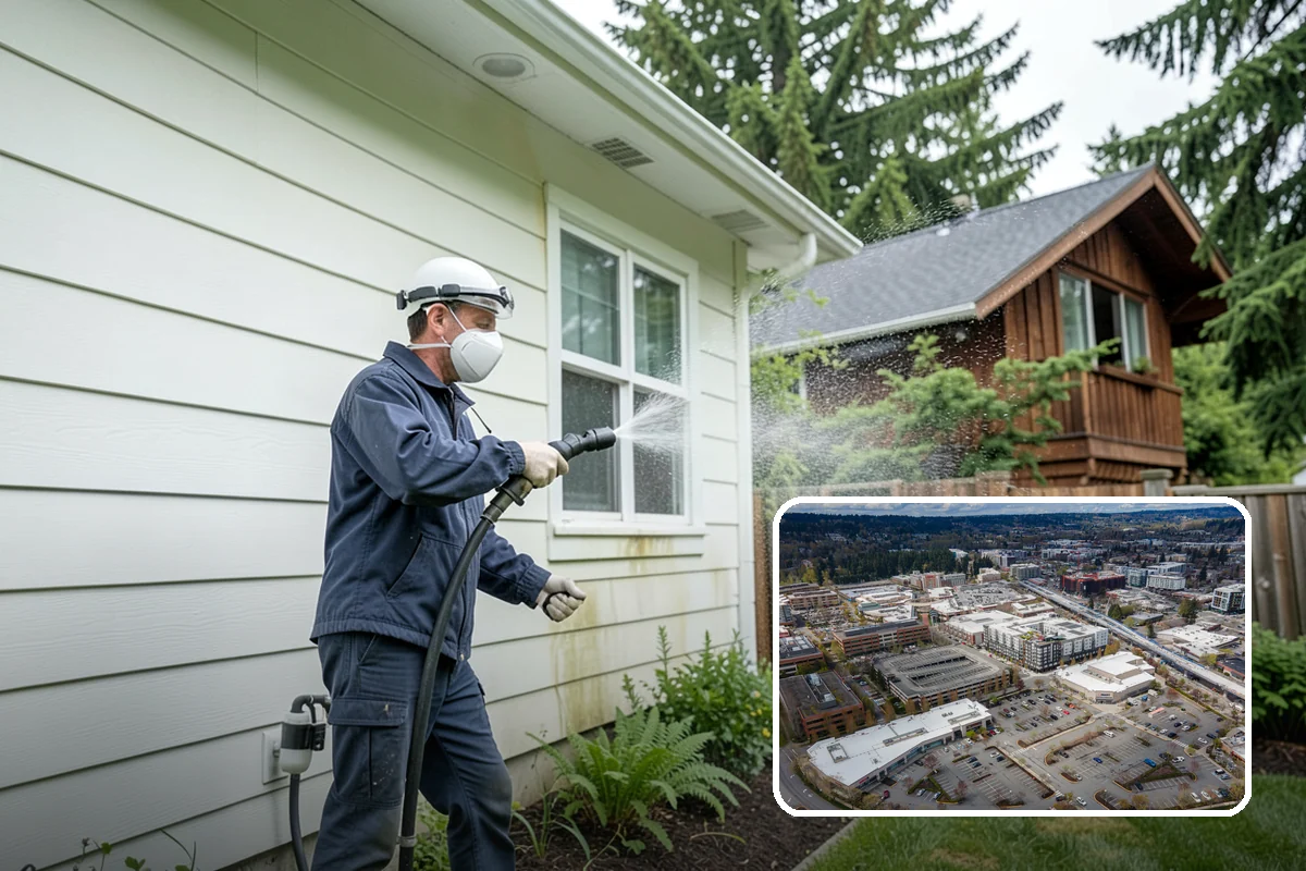 Asphalt Driveway Cleaning in Redmond, King County, WA - Cleans without dislodging asphalt aggregate