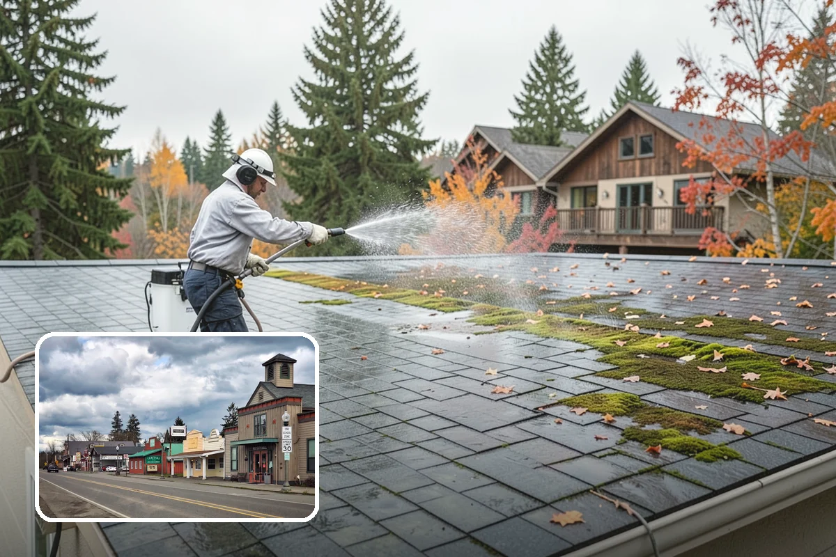 Asphalt Driveway Cleaning in Roy, Pierce County, WA - Cleans without dislodging asphalt aggregate