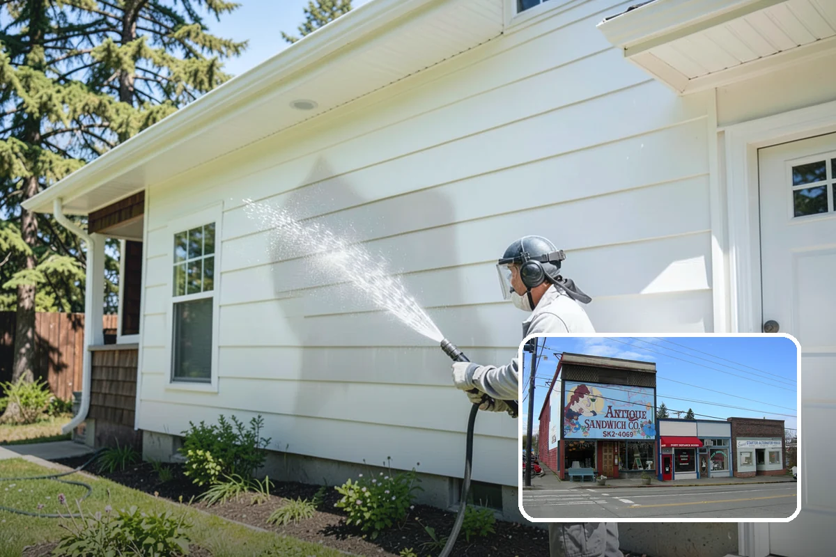 Asphalt Driveway Cleaning in Ruston, Pierce County, WA - Cleans without dislodging asphalt aggregate