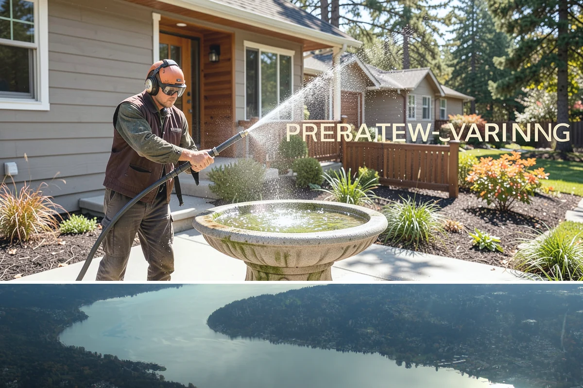 Asphalt Driveway Cleaning in Sammamish, King County, WA - Warm, dry days are best so the porous asphalt can dry fully after cleaning.