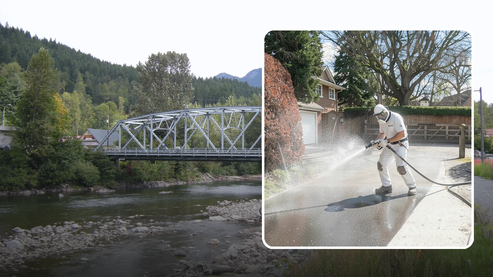 Asphalt Driveway Cleaning in Skykomish, King County, WA - Gentle yet effective cleaning for asphalt driveways that removes growth and grime without harming the binder.