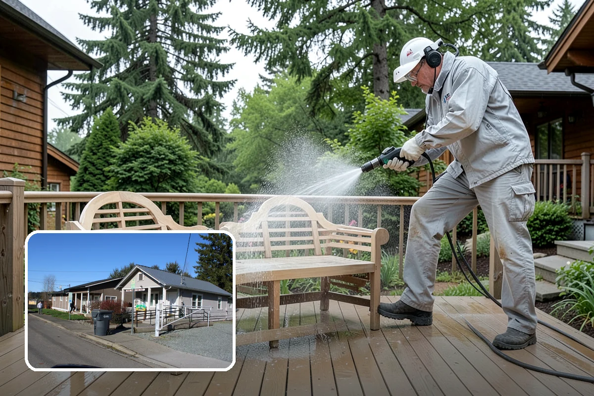 Asphalt Driveway Cleaning in South Prairie, Pierce County, WA - Cleans without dislodging asphalt aggregate