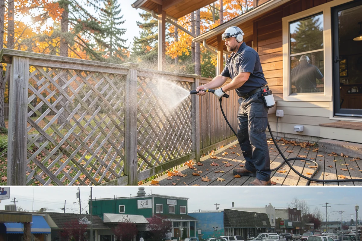 Asphalt Driveway Cleaning in Stanwood, Snohomish County, WA - Warm, dry days are best so the porous asphalt can dry fully after cleaning.