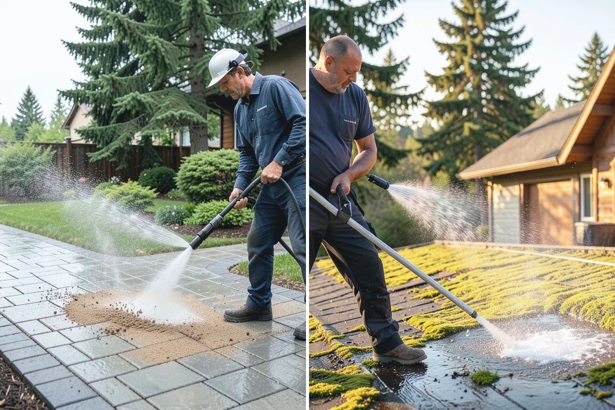 Asphalt Driveway Cleaning in Sumner, Pierce County, WA - Inspect the asphalt for cracks and loose areas
