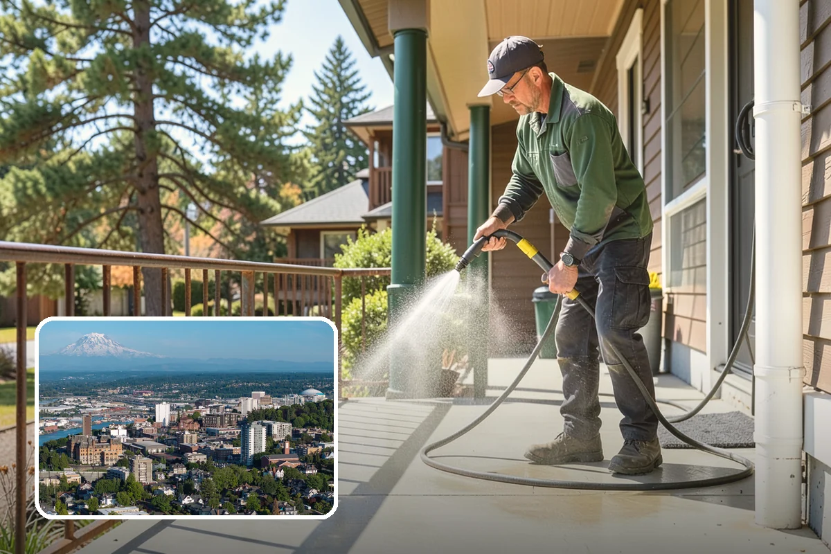 Asphalt Driveway Cleaning in Tacoma, Pierce County, WA - Cleans without dislodging asphalt aggregate
