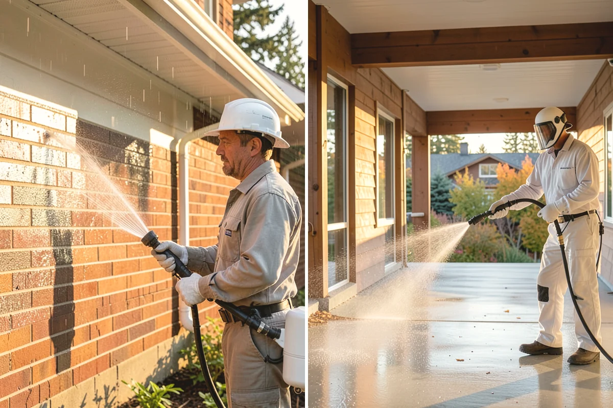 Asphalt Driveway Cleaning in University Place, Pierce County, WA - Inspect the asphalt for cracks and loose areas