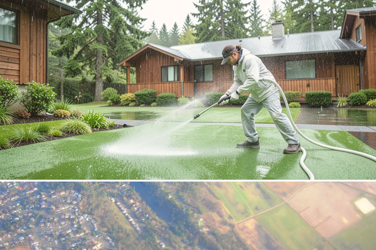 Asphalt Shingle Roof Cleaning in Algona, King County, WA - Plan shingle treatments for the drier summer window when solutions can fully break the algae down.
