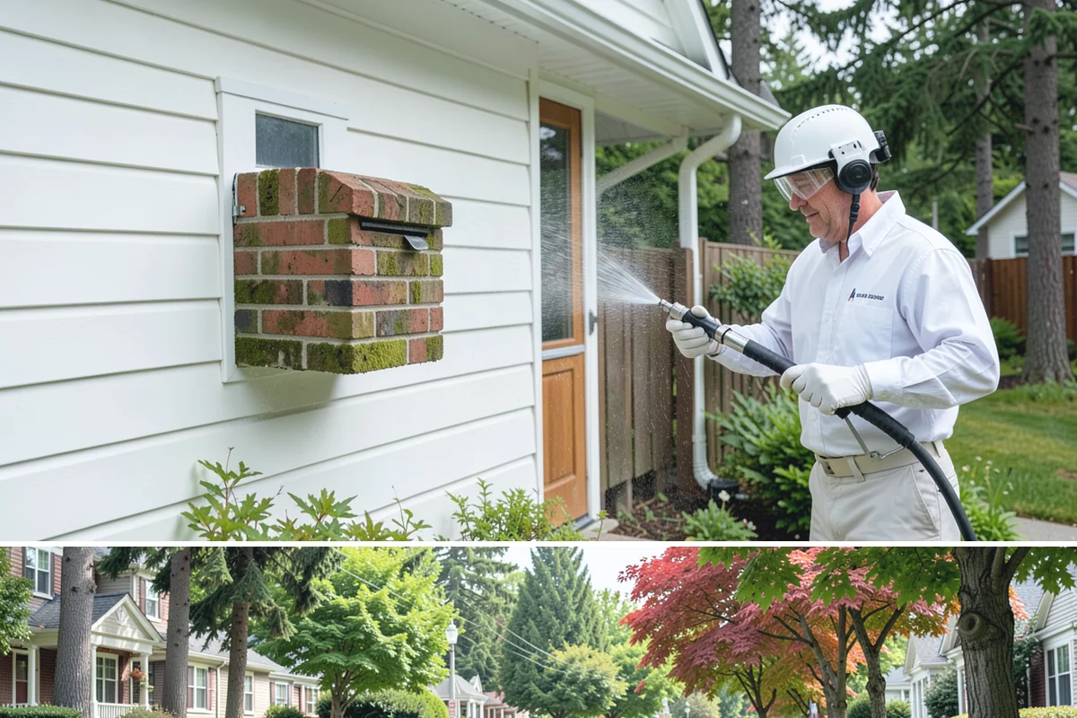 Asphalt Shingle Roof Cleaning in Beaux Arts Village, King County, WA - Plan shingle treatments for the drier summer window when solutions can fully break the algae down.