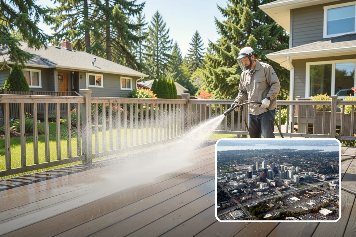 Asphalt Shingle Roof Cleaning in Bellevue, King County, WA - Eliminates unsightly black streaks and restores an even roof color