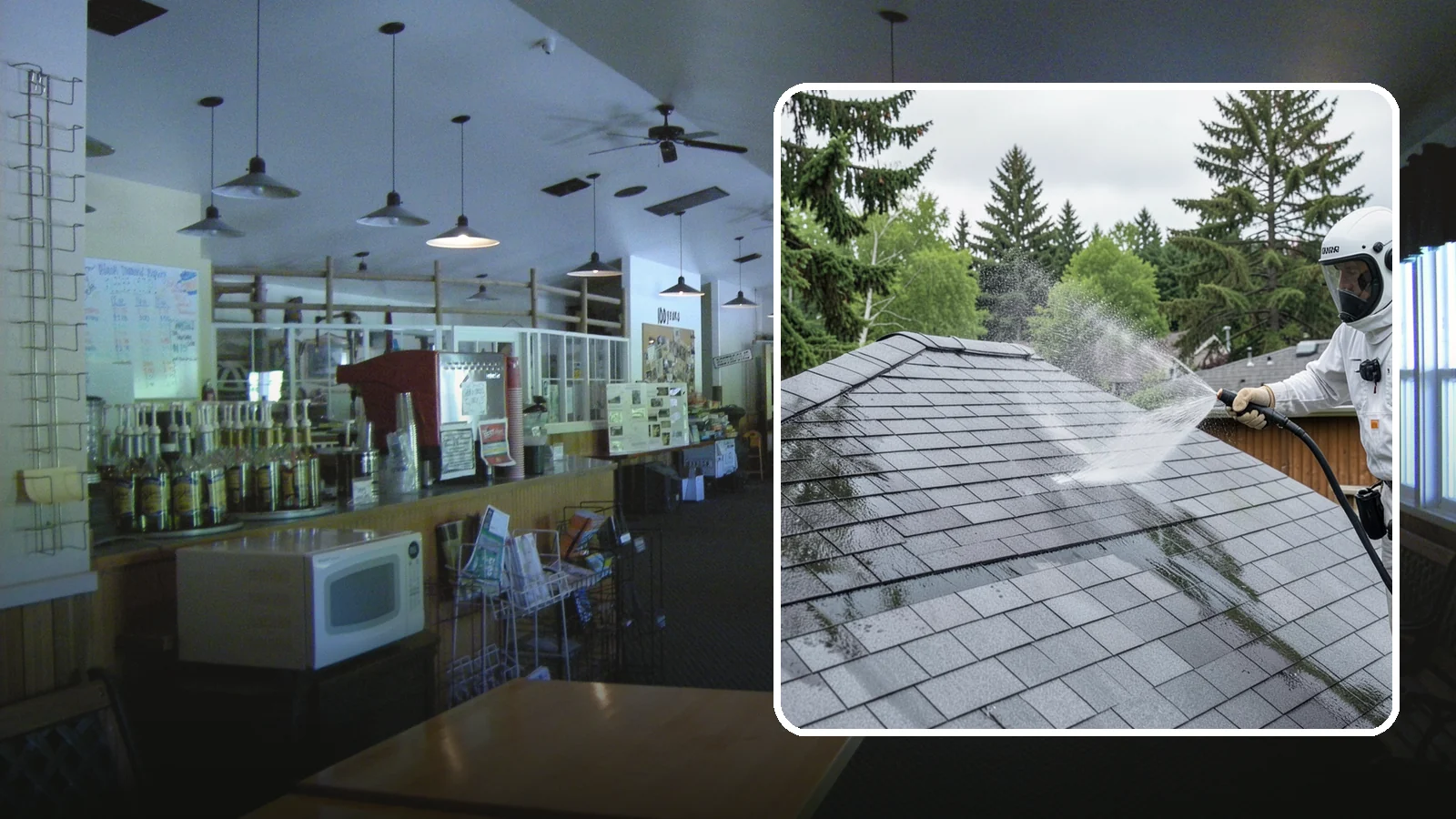 Asphalt Shingle Roof Cleaning in Black Diamond, King County, WA - Specialized cleaning for asphalt and composition shingle roofs that removes the black streaks common across Washington...