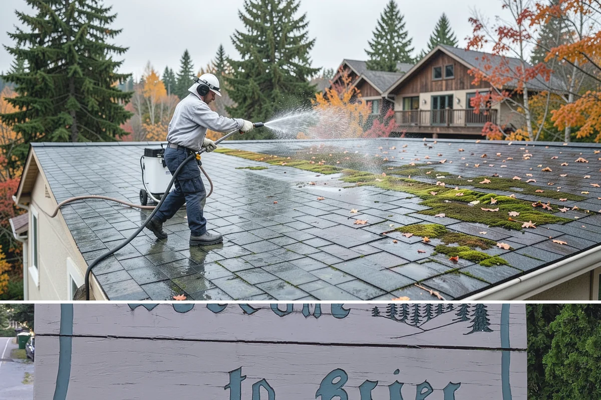 Asphalt Shingle Roof Cleaning in Brier, Snohomish County, WA - Plan shingle treatments for the drier summer window when solutions can fully break the algae down.