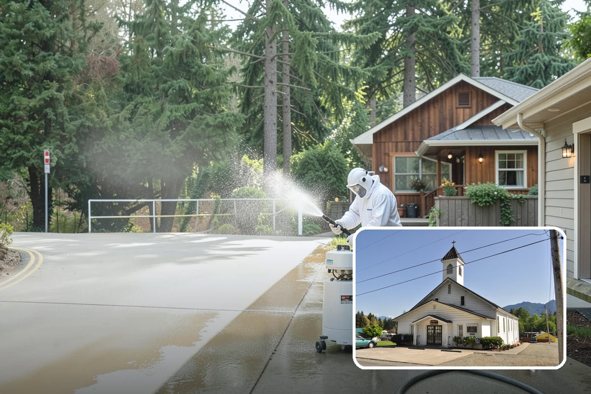 Asphalt Shingle Roof Cleaning in Concrete, Skagit County, WA - Eliminates unsightly black streaks and restores an even roof color