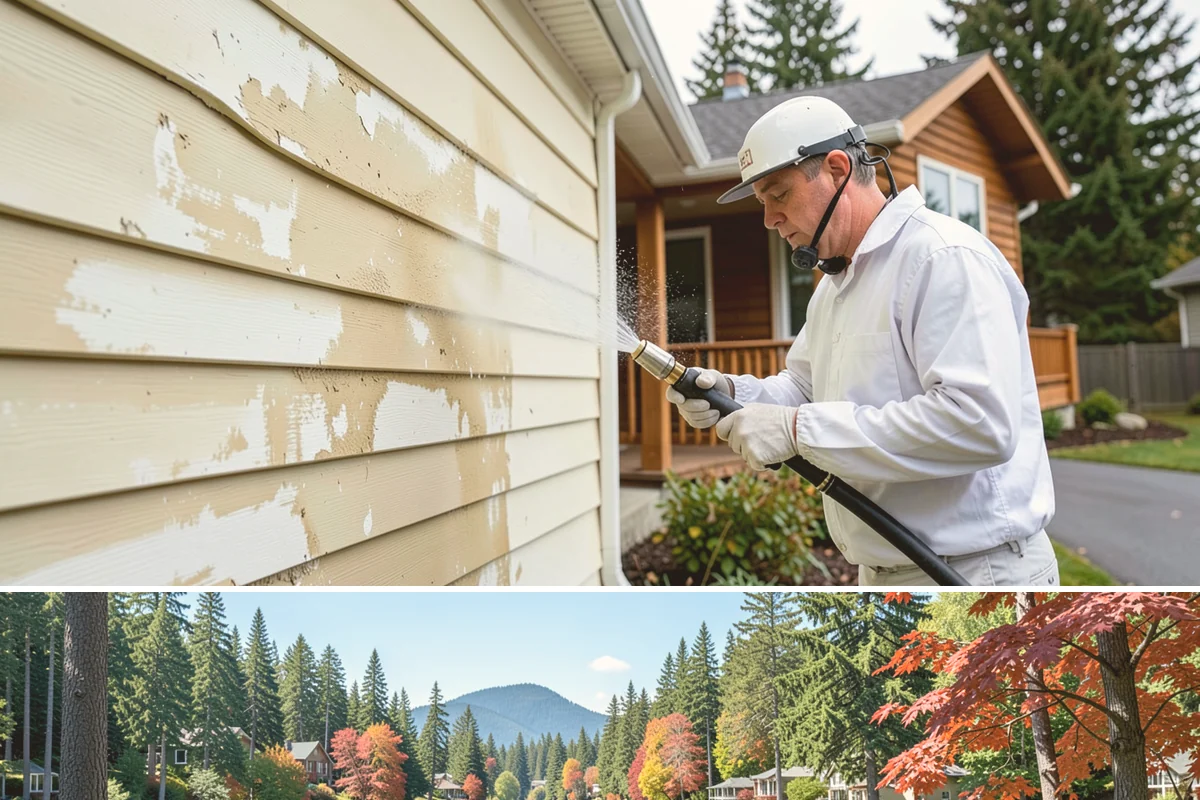 Asphalt Shingle Roof Cleaning in Covington, King County, WA - Plan shingle treatments for the drier summer window when solutions can fully break the algae down.