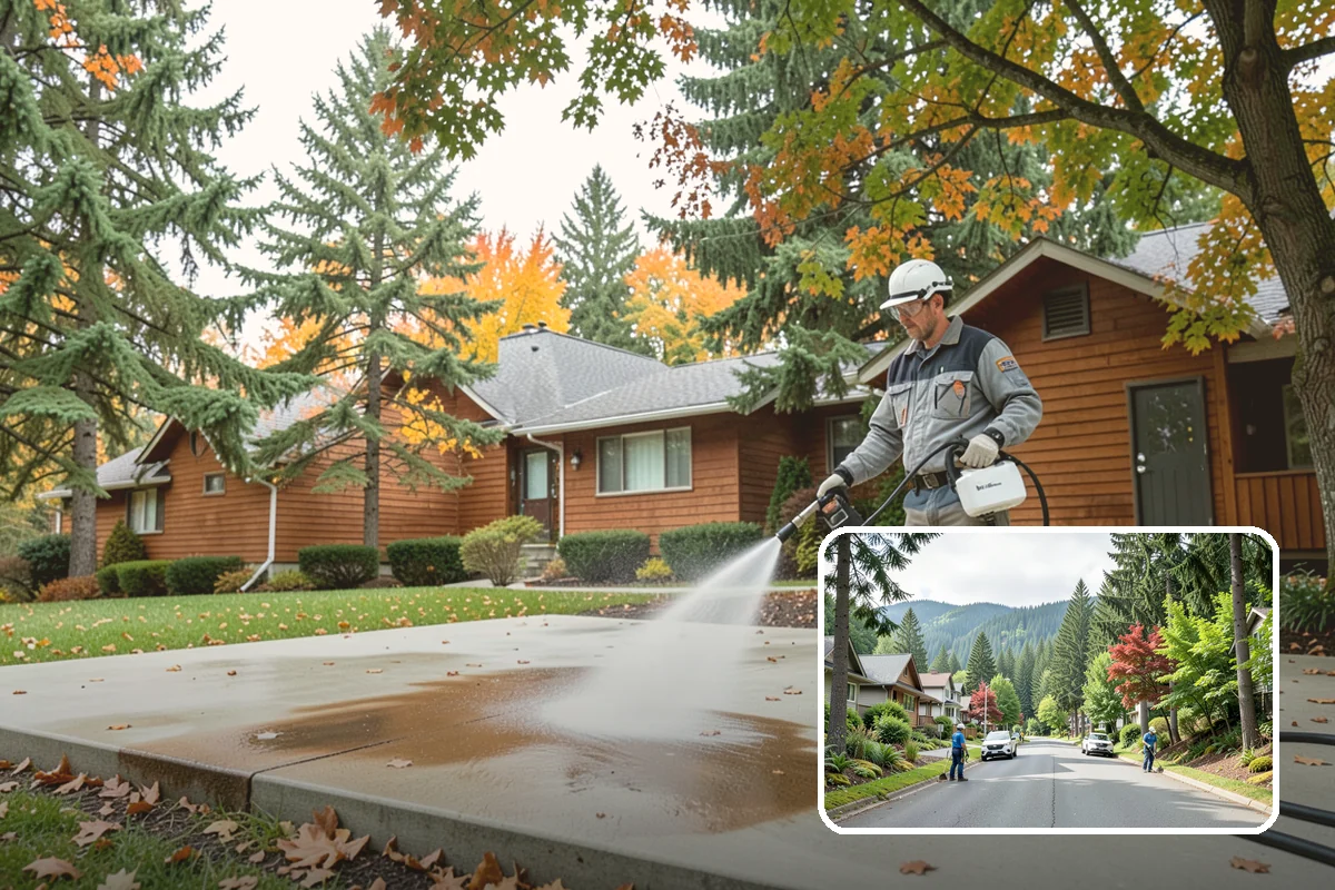 Asphalt Shingle Roof Cleaning in Darrington, Snohomish County, WA - Eliminates unsightly black streaks and restores an even roof color