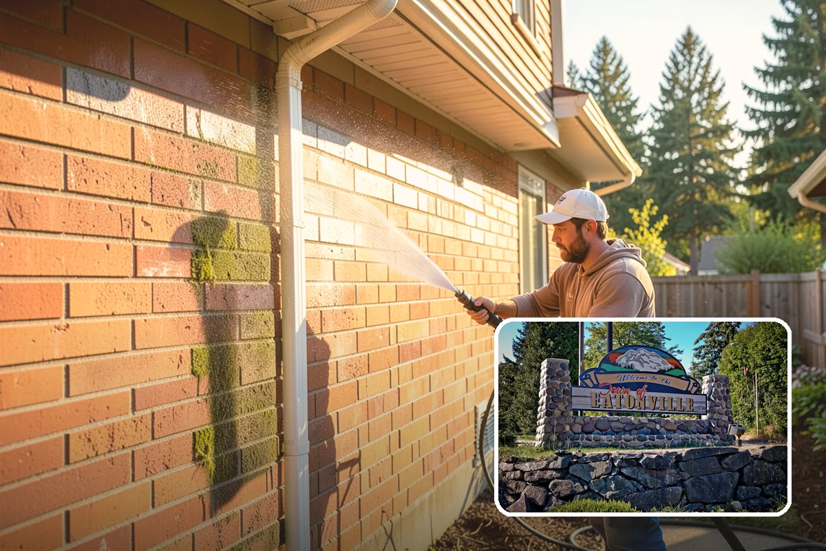Asphalt Shingle Roof Cleaning in Eatonville, Pierce County, WA - Eliminates unsightly black streaks and restores an even roof color