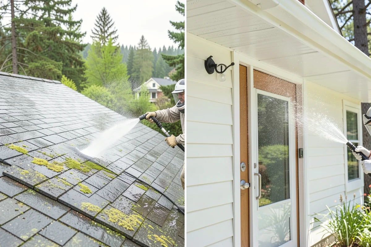 Asphalt Shingle Roof Cleaning in Edgewood, Pierce County, WA - Walk the roof to note streaking, moss clumps, and worn areas