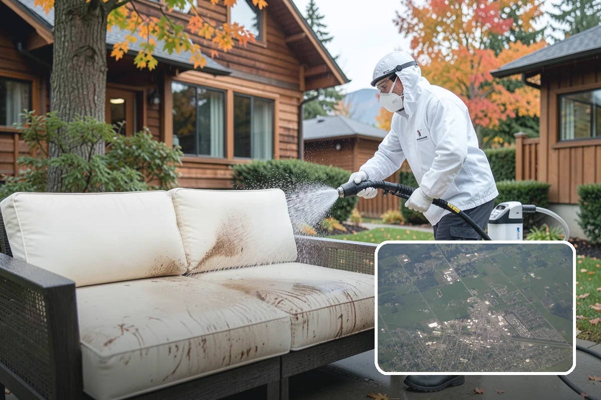 Asphalt Shingle Roof Cleaning in Enumclaw, King County, WA - Eliminates unsightly black streaks and restores an even roof color