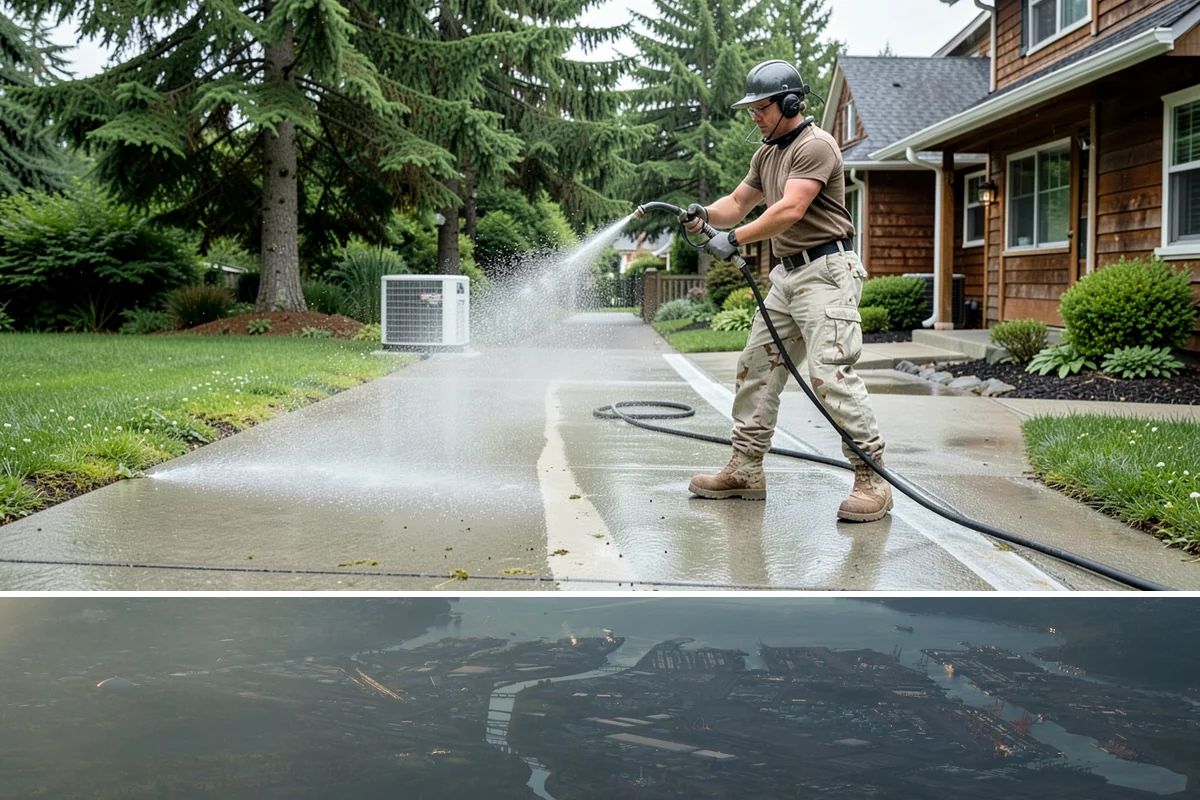 Asphalt Shingle Roof Cleaning in Fife, Pierce County, WA - Plan shingle treatments for the drier summer window when solutions can fully break the algae down.