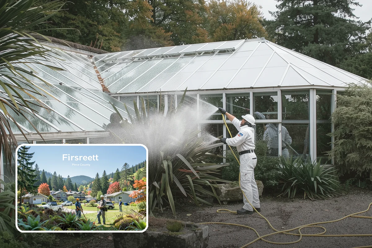 Asphalt Shingle Roof Cleaning in Fircrest, Pierce County, WA - Eliminates unsightly black streaks and restores an even roof color