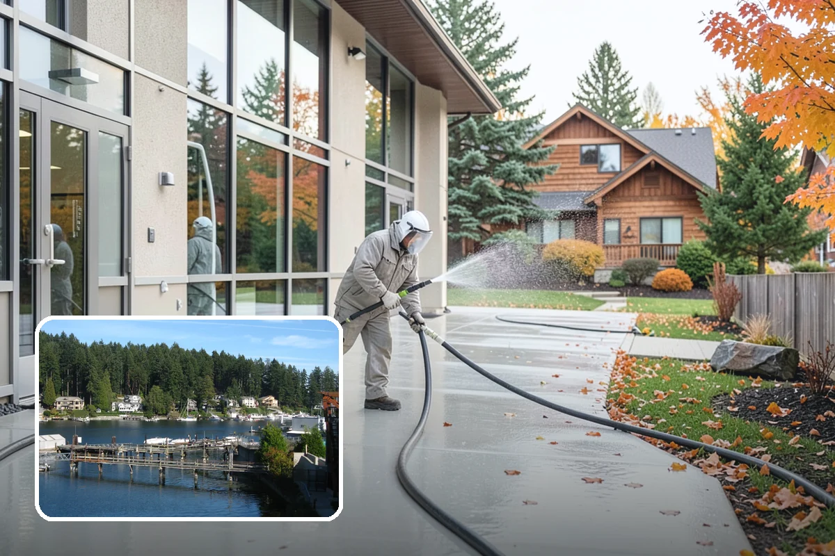 Asphalt Shingle Roof Cleaning in Gig Harbor, Pierce County, WA - Eliminates unsightly black streaks and restores an even roof color