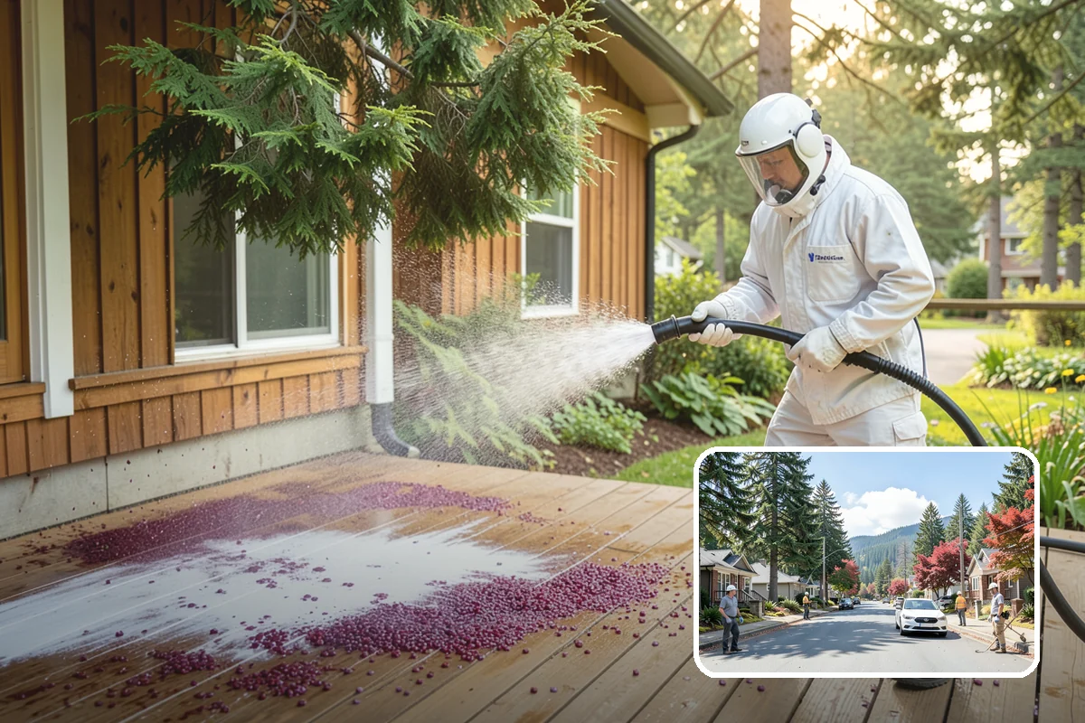 Asphalt Shingle Roof Cleaning in Hunts Point, King County, WA - Eliminates unsightly black streaks and restores an even roof color