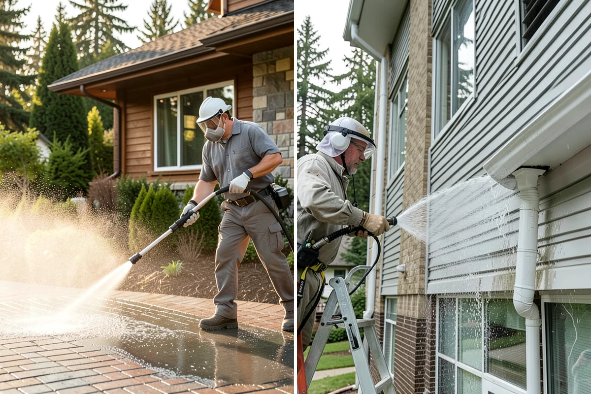 Asphalt Shingle Roof Cleaning in Hunts Point, King County, WA - Walk the roof to note streaking, moss clumps, and worn areas
