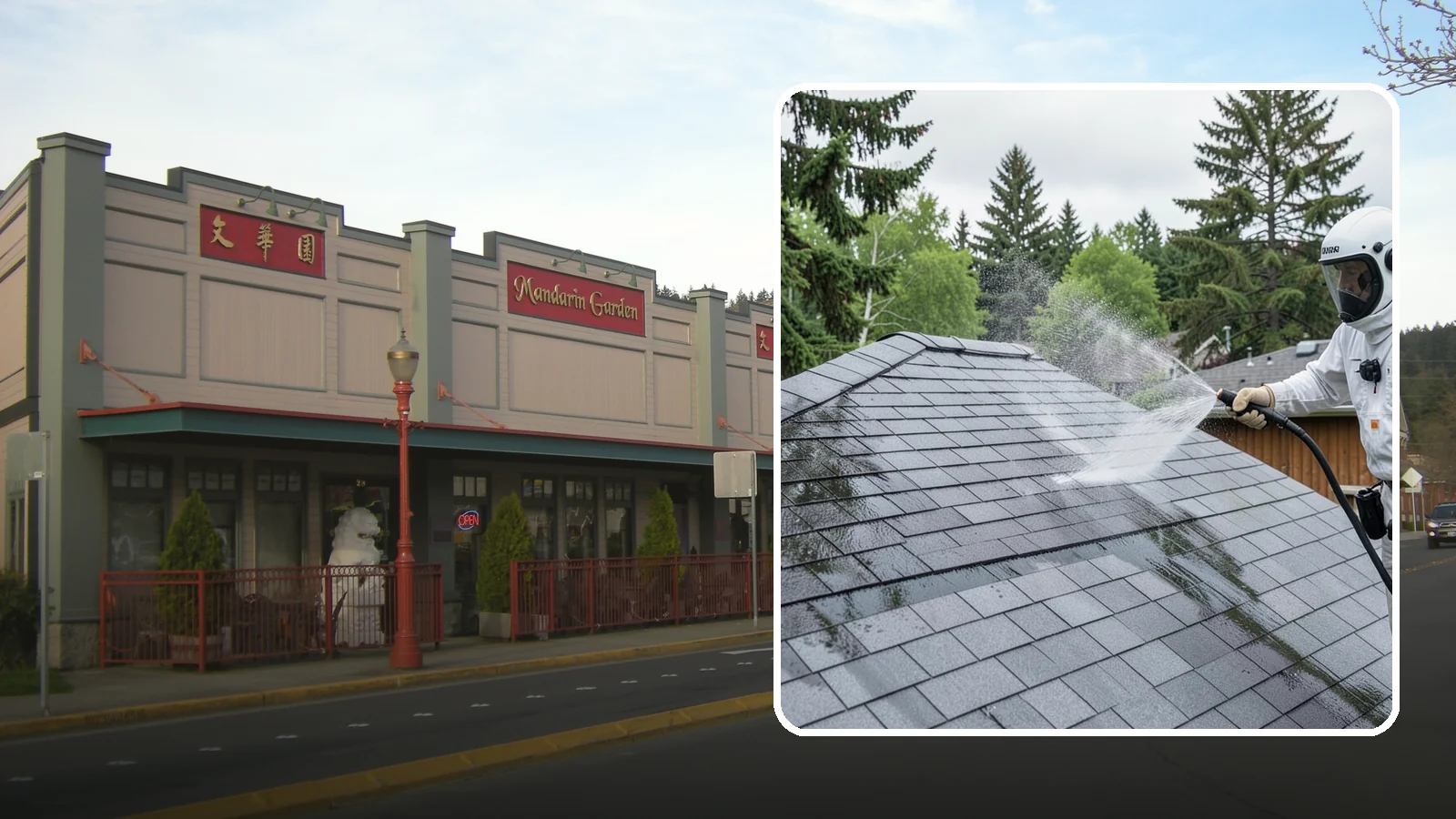 Asphalt Shingle Roof Cleaning in Issaquah, King County, WA - Specialized cleaning for asphalt and composition shingle roofs that removes the black streaks common across Washington...