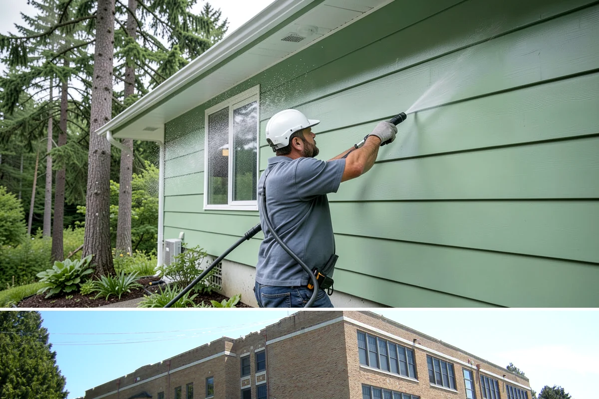 Asphalt Shingle Roof Cleaning in Maple Valley, King County, WA - Plan shingle treatments for the drier summer window when solutions can fully break the algae down.
