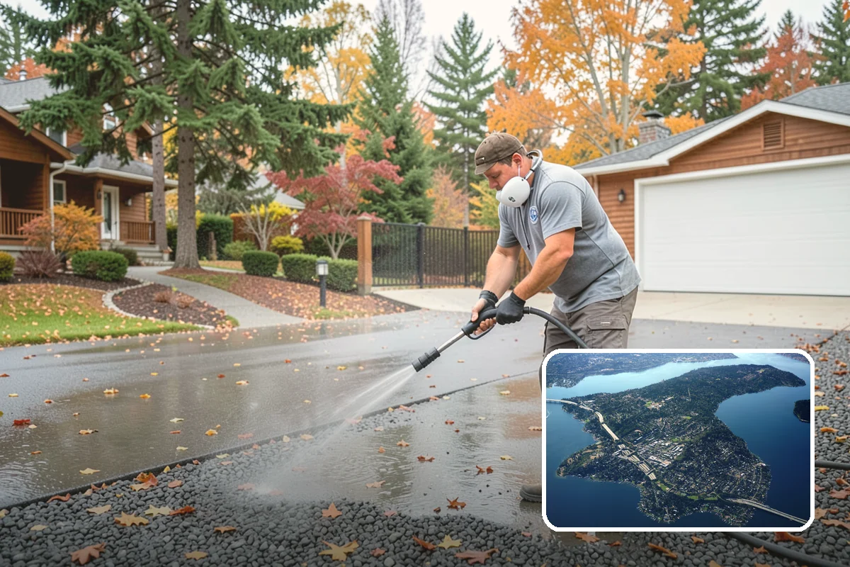 Asphalt Shingle Roof Cleaning in Mercer Island, King County, WA - Eliminates unsightly black streaks and restores an even roof color