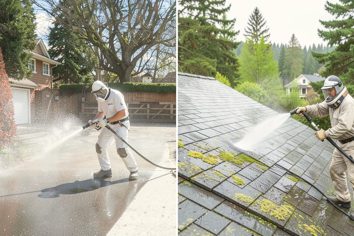 Asphalt Shingle Roof Cleaning in Mount Vernon, Skagit County, WA - Walk the roof to note streaking, moss clumps, and worn areas
