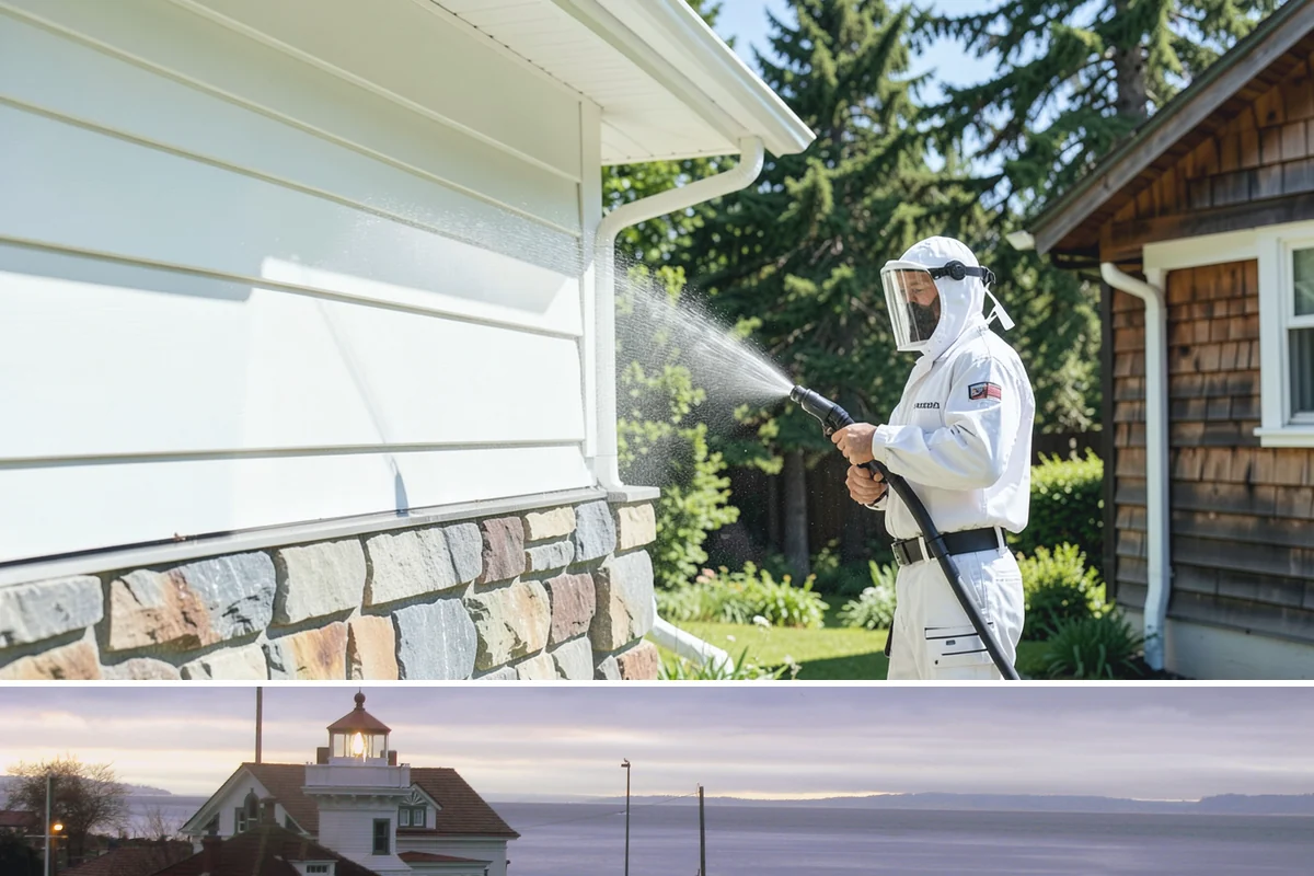 Asphalt Shingle Roof Cleaning in Mukilteo, Snohomish County, WA - Plan shingle treatments for the drier summer window when solutions can fully break the algae down.