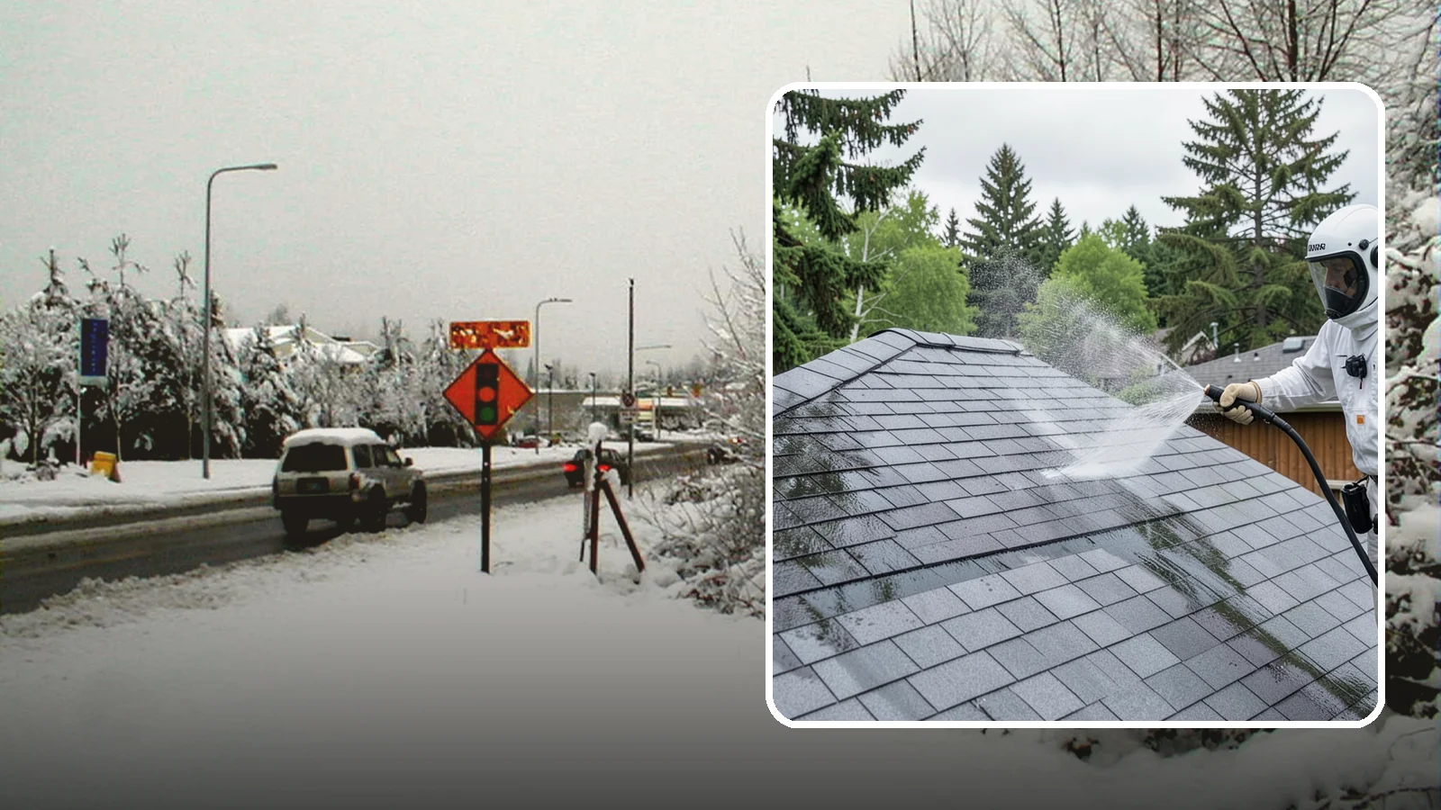 Asphalt Shingle Roof Cleaning in Newcastle, King County, WA - Specialized cleaning for asphalt and composition shingle roofs that removes the black streaks common across Washington...