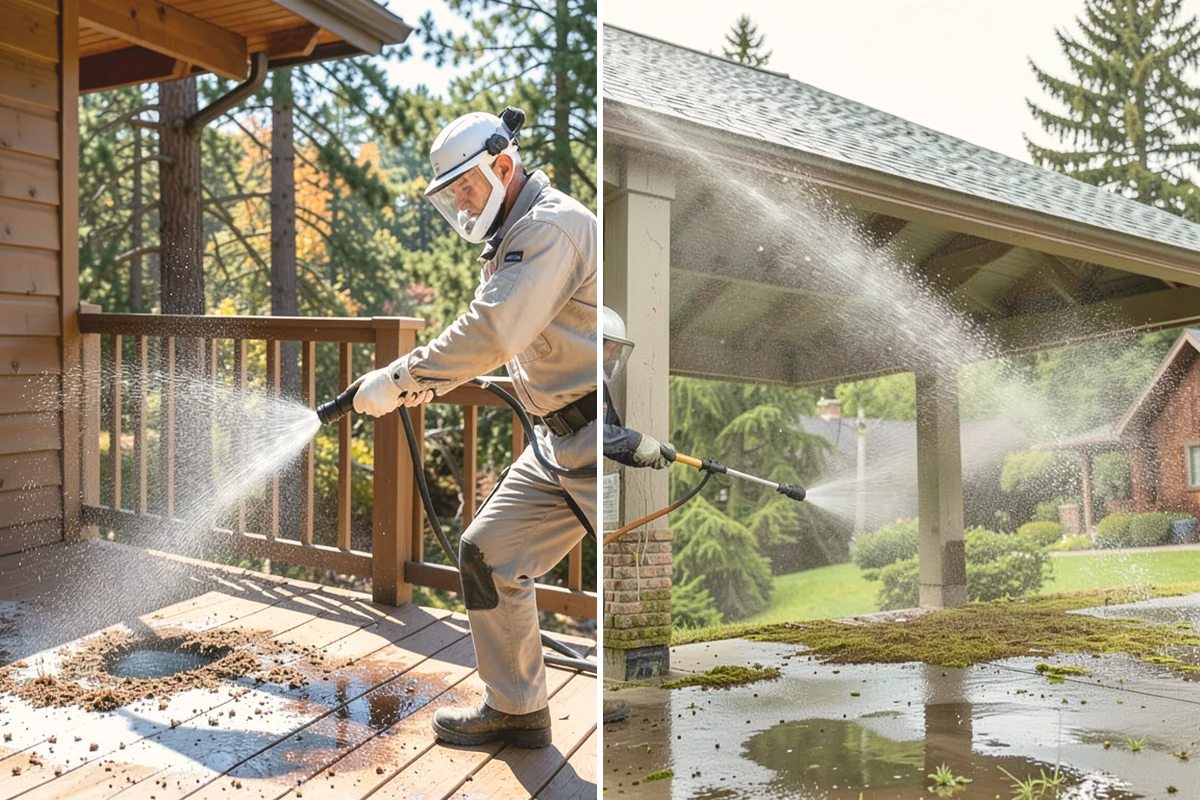 Asphalt Shingle Roof Cleaning in Newcastle, King County, WA - Walk the roof to note streaking, moss clumps, and worn areas