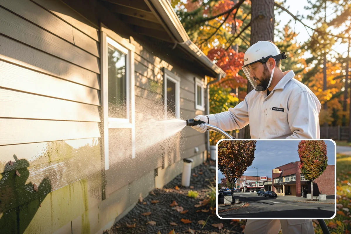 Asphalt Shingle Roof Cleaning in Puyallup, Pierce County, WA - Eliminates unsightly black streaks and restores an even roof color