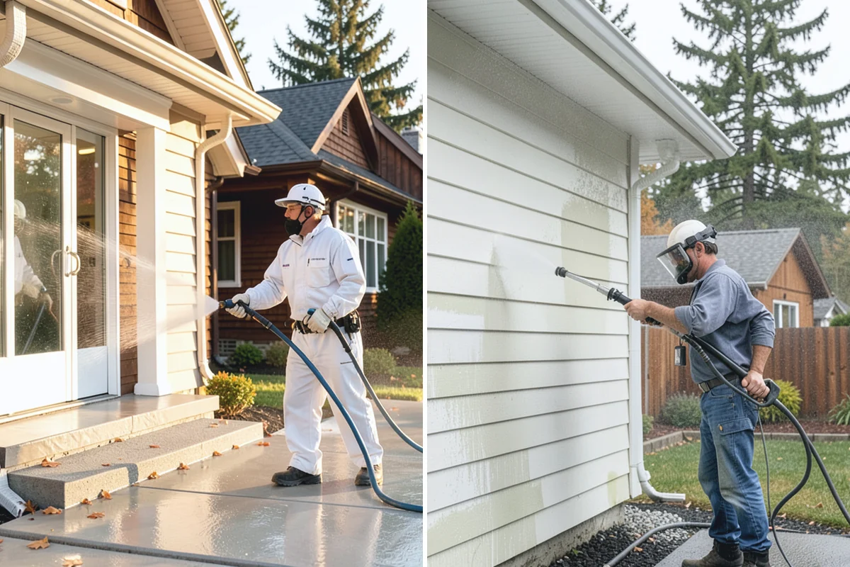 Asphalt Shingle Roof Cleaning in Redmond, King County, WA - Walk the roof to note streaking, moss clumps, and worn areas