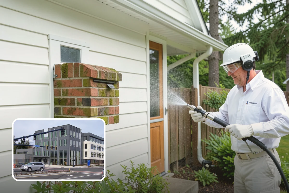 Asphalt Shingle Roof Cleaning in Shoreline, King County, WA - Eliminates unsightly black streaks and restores an even roof color