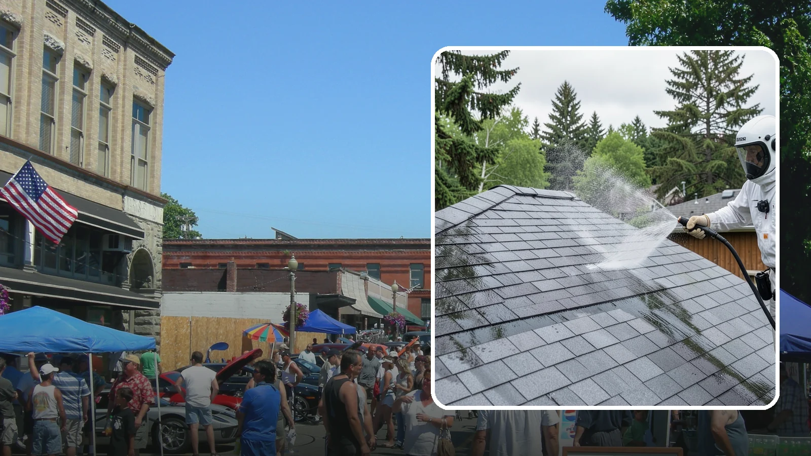 Asphalt Shingle Roof Cleaning in Snohomish, Snohomish County, WA - Specialized cleaning for asphalt and composition shingle roofs that removes the black streaks common across Washington...
