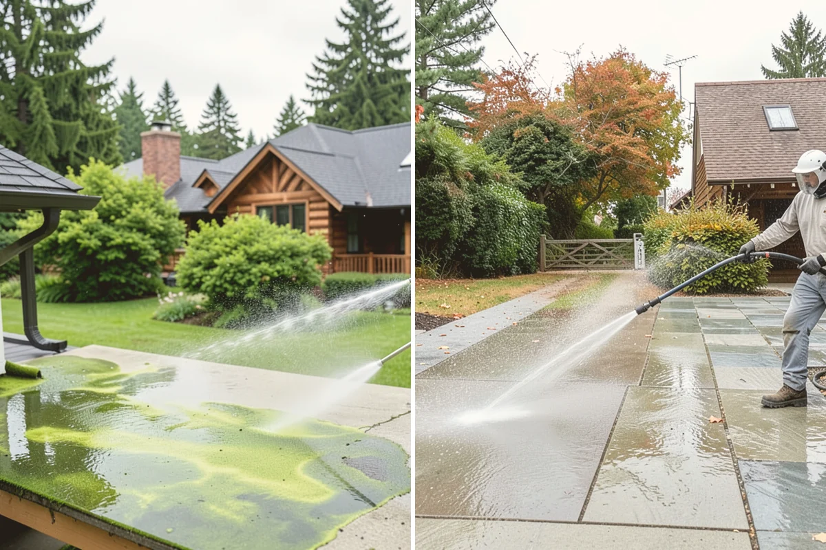 Asphalt Shingle Roof Cleaning in Stanwood, Snohomish County, WA - Walk the roof to note streaking, moss clumps, and worn areas
