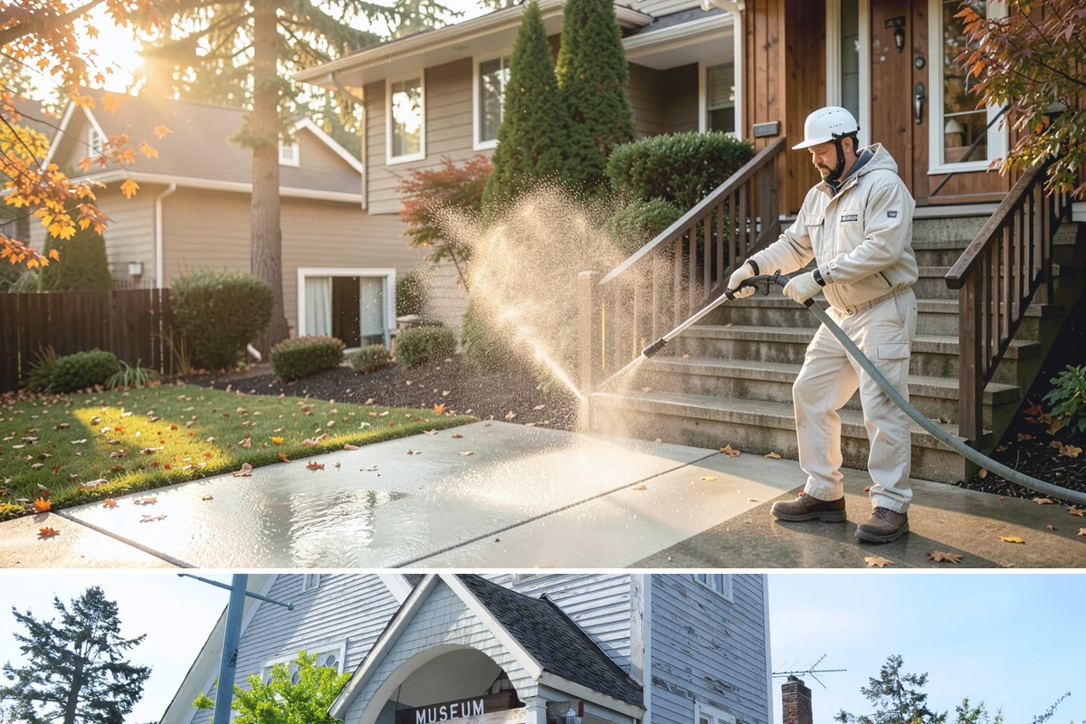 Asphalt Shingle Roof Cleaning in Steilacoom, Pierce County, WA - Plan shingle treatments for the drier summer window when solutions can fully break the algae down.